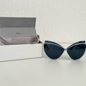 Christian Dior Audacieuse I Blue Butterfly Frame Sunglasses